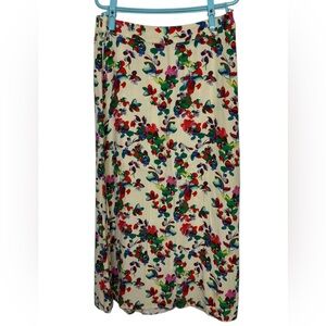 ICHI Floral Print Midi Skirt Size S Size 38 Spring Summer Vacation Resort Wear